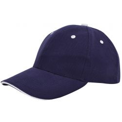 Brushed Sandwich Cap Navy acc. Wit